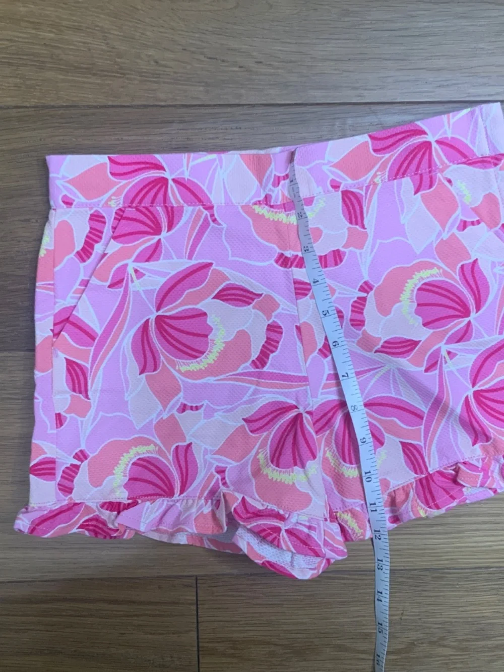 Janie and Jack Brightly Colored Flowered Shorts w Pockets Size 12